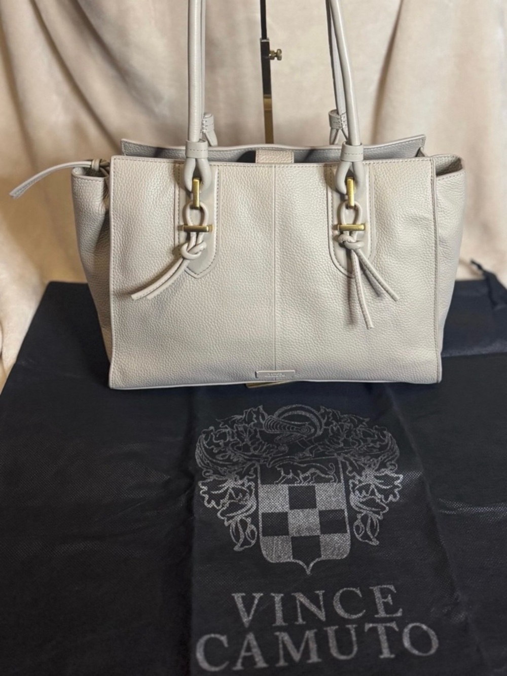 Vince Camuto Maecy Pebbled Leather Tote